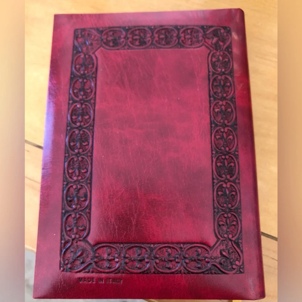 Sacred Heart leather journal Made In Italy, Brand New